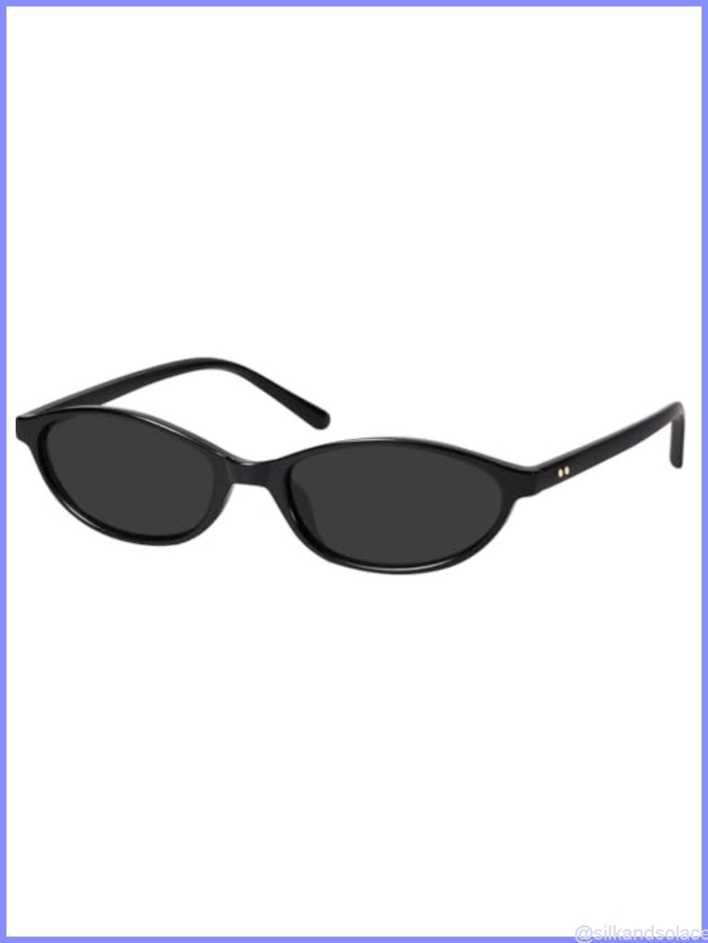 Oval Retro Sunglasses UV400 Protection Half-Frame Light Durable for Women Adult